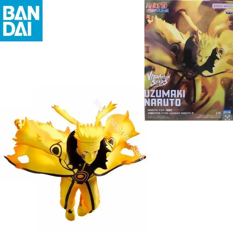 

Original BANDAI NAMCO in stock NARUTO Shippuuden VIBRATION STARS Uzumaki Naruto VI Pvc17cm Anime Figure Model ornament Toys Gift