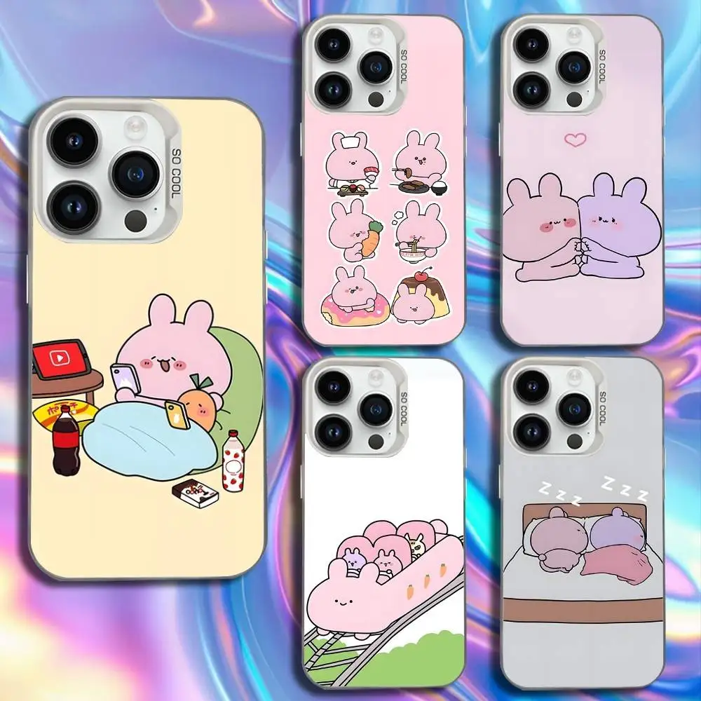 

Cartoon A-Asamimichan Phone Case For iPhone 16,15,14,13,12,11,Mini,Pro,SE,MAX White Matte Shockproof Cover