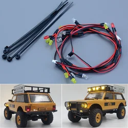 FMS FCX24M LED 5V Lighting Upgrade System Front/rear Lamp for 1/24 RC Crawler Car FCX24M Camel Cup Discovery Range Rover Parts