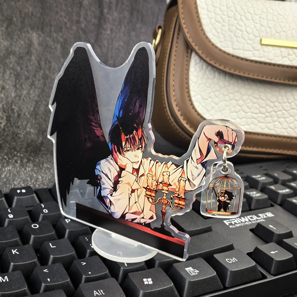 Omniscient Reader ORV Kim Dokja Black Wing Acrylic Stand | Birdcage Pendant Desktop Collectible Ornament