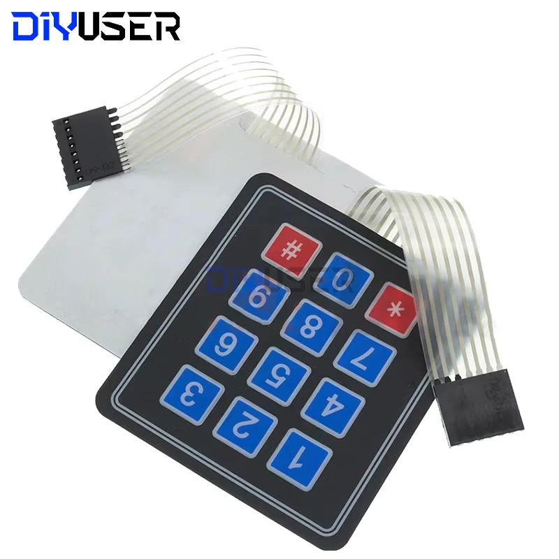 4 12 16 20 Key Button Membrane Switch 1x4 3x4 4x4 4x5 Keys Matrix Array Keyboard Keypad Control Panel DIY Kit For Arduino