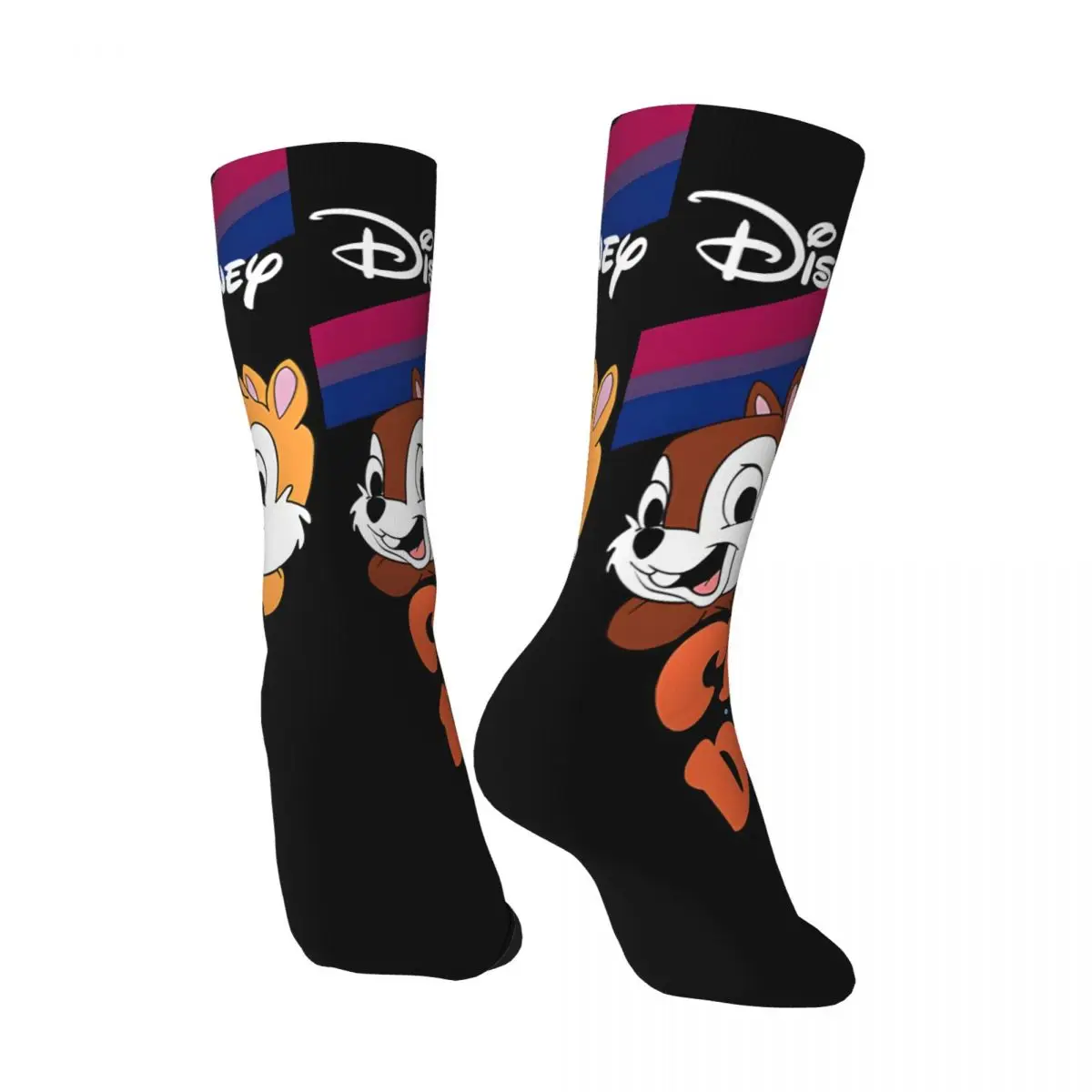 Chip N Dale Crazy Men's compression Socks Unisex Disney Rescue Rangers Harajuku Pattern Printed Funny Novelty Happy Crew Sock