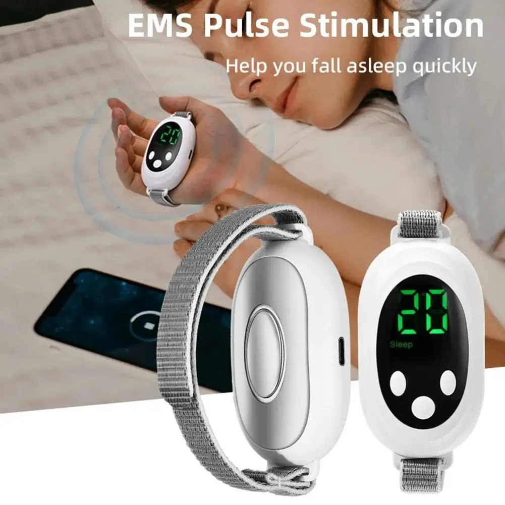 Handheld Smart Sleep Aid Relaxation Treatment Insomnia Stress Pulse Relieve 20 Gears Muscle Stimulation Adjust Anxiety T3Z0