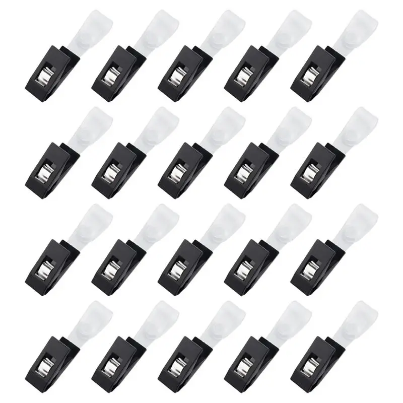 DT19-20PCS Garden Flag Clips,Garden Flag Stoppers Small Flag Anti-Wind Clip,Lawn Yard Flag Pole Clips Garden Flag Poles Stand