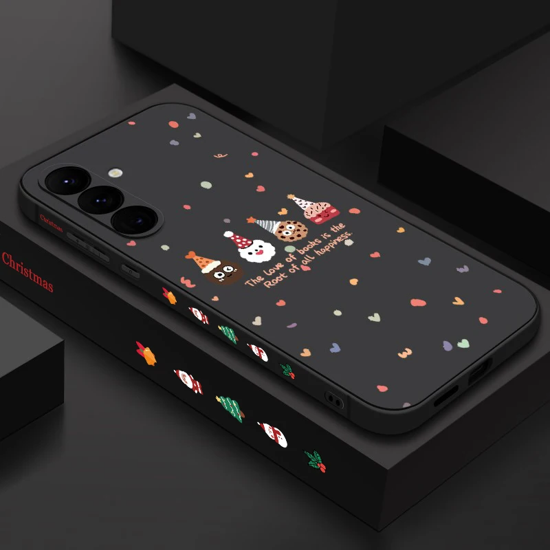 Christmas Pattern Phone Case For Samsung Galaxy S26 S24 S22 S23 Ultra S25 FE A18 A57 A37 A56 A16 A36 A55 A54 A15 A17 Soft Cover