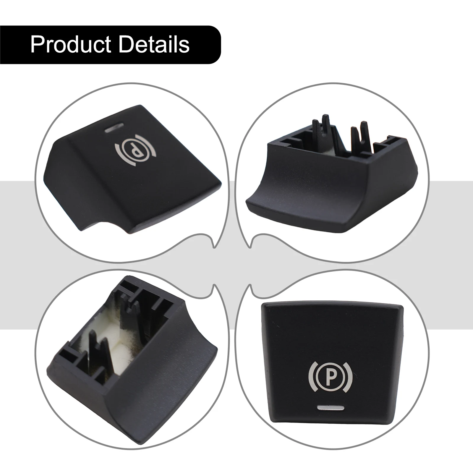 For BMW 1 3 4 5 7 Series Switch Cover P Button 1pcs ABS Black Brand New Handbrake High Quality TPU Parking Brake