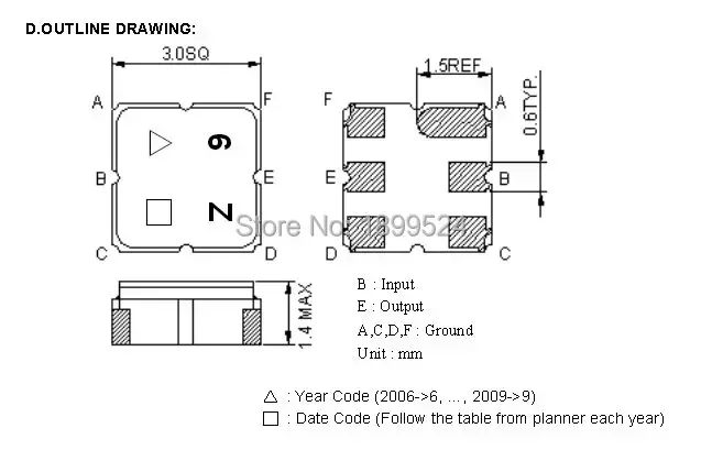 ! Новый оригинальный фильтр TA0700A TA0700 TA 0700A 6Z SAW 2250 МГц SMD 3,0X3,0 мм