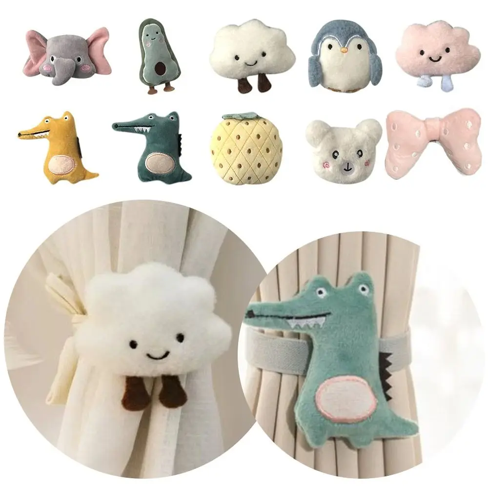 Gift Cartoon Cloud Curtain Tieback Penguin Crocodile Bow Animals Curtains Tie Backs Elastic Holdback