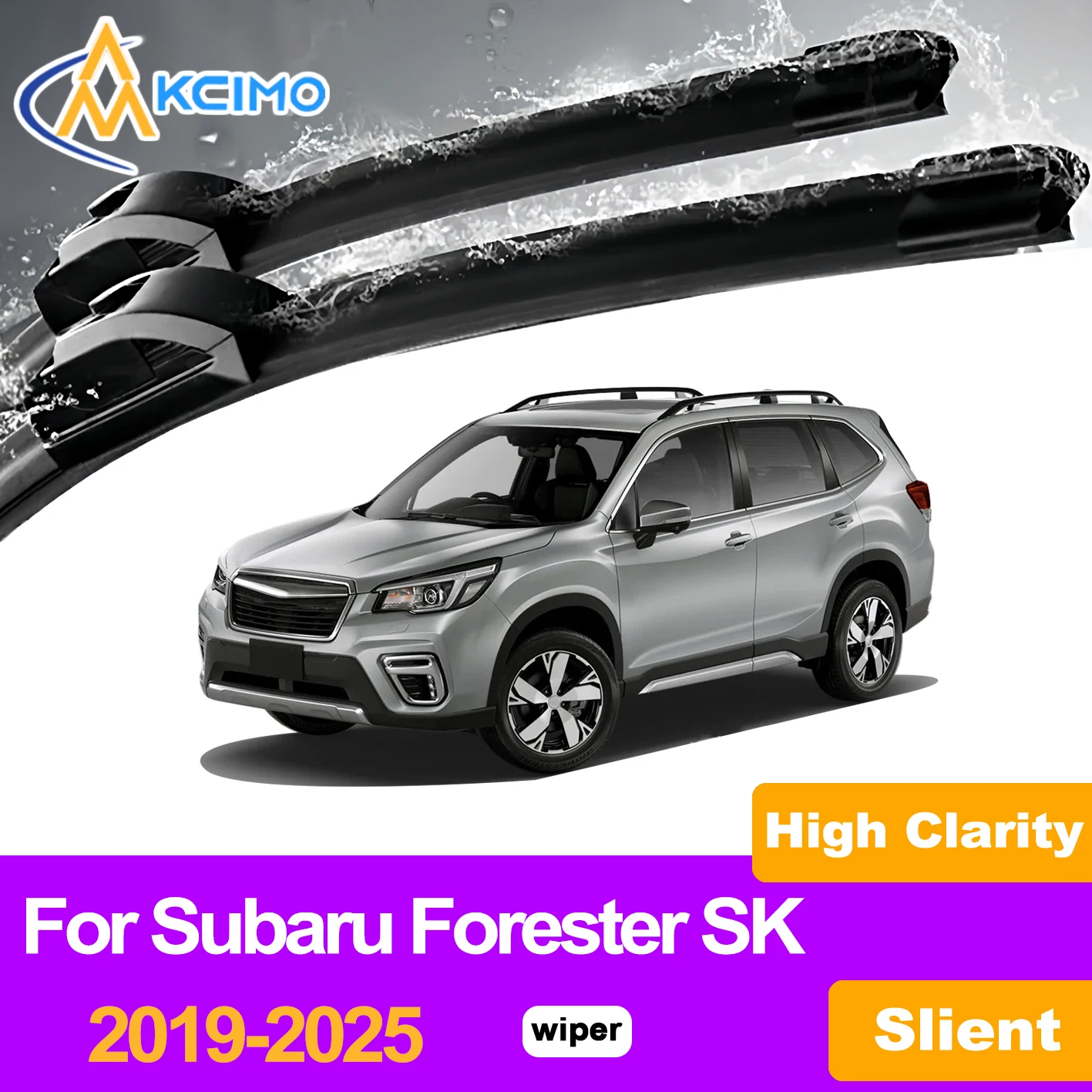 

KCIMO 2PCS Front Windshield Wiper Blades For Subaru Forester SK 2019-2025, Quiet Streak Free Cleaning Quality Natural Rubber