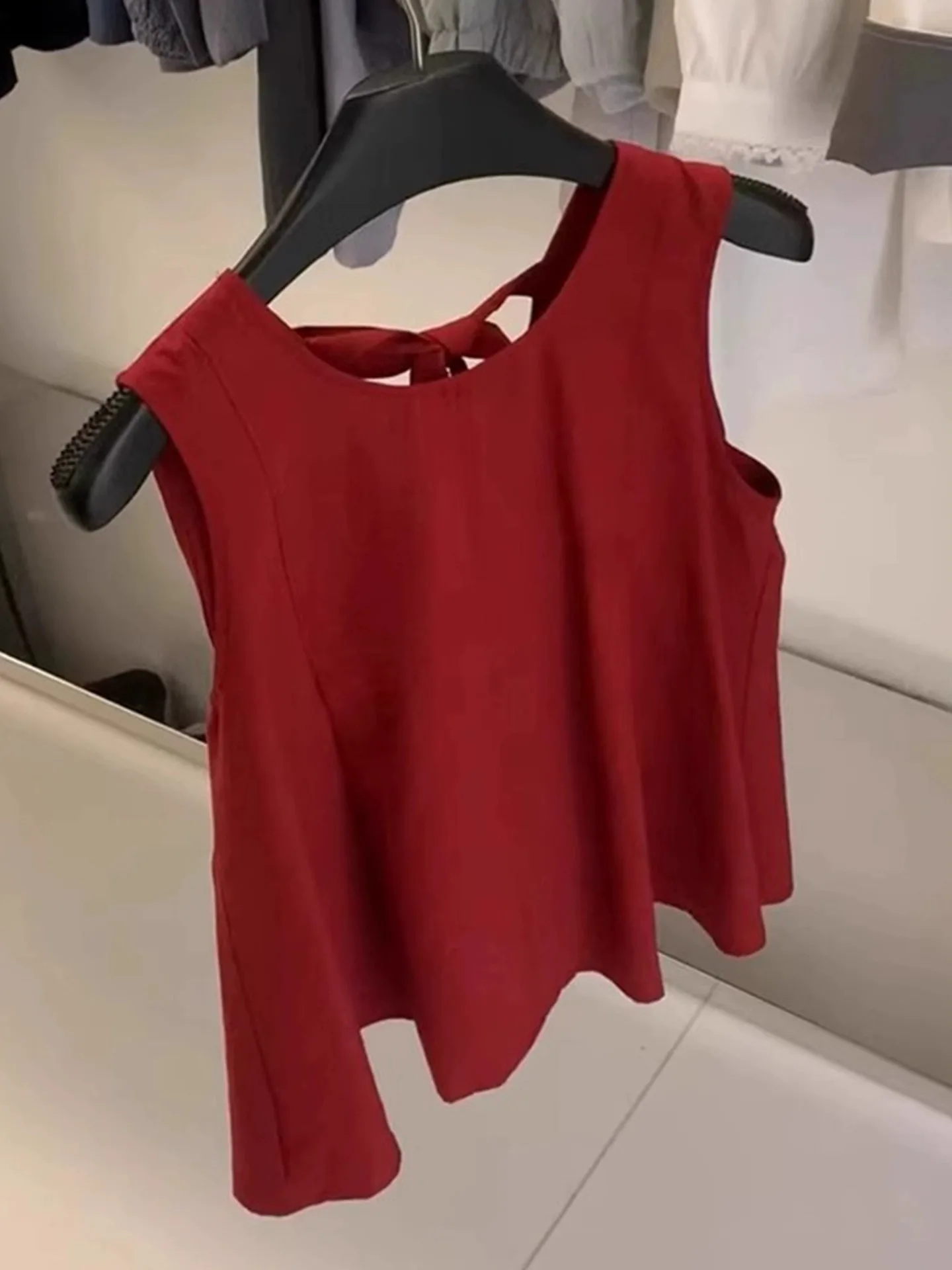 Sommer 2025, Faion Bal Strap Weste, lockeres Pendler-Sle-Damen-Svel-Top, koreanisches Design, gerader Schnitt, Einzelstück