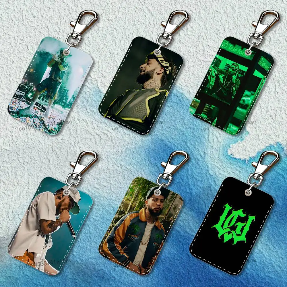 

Jc Reyes JC REYES Tour 2025 Rectangle Access Card Case Leather Card Holder Keychain Key Ring Transportation Card Case