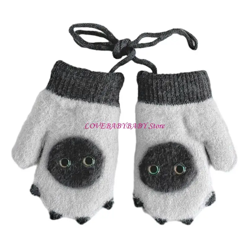 

Мягкие и теплые детские перчатки на щико -ремешках подарок без пальцев для младенцев и малышей 4xbc