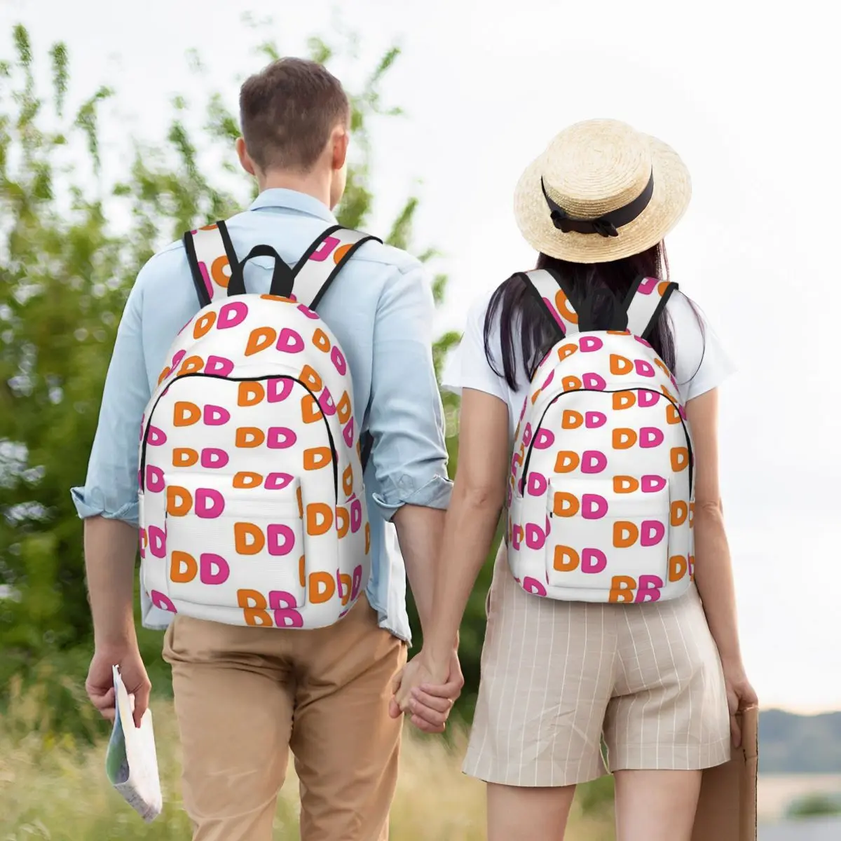I Love Dunkin Donuts Student Backpack School Bag Hiking Travel Daypack for Men Women Bookbag Shoulder Bags view 2
