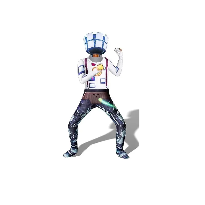 Skibidi 꽉 끼는 옷 coswear 점프 슈트 어린이 게임 코스프레 의류 모니터 대 화장실 남자