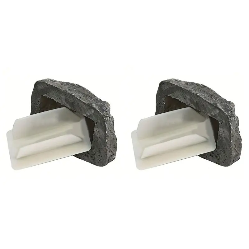 ABVJ-2X Hide-A-Spare-Key Fake-Rock - Looks Simulation Stone Resin Key Storage Box