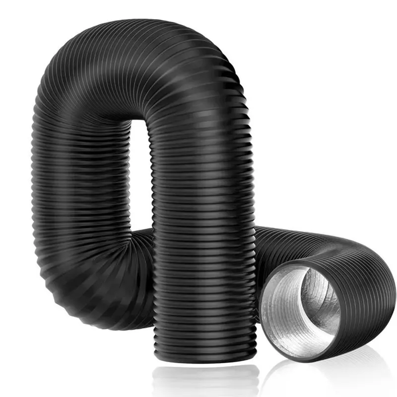 ABRU-Telescoping 4-Inch By 6-Meter Double-Layer Aluminum Foil Vent Ventilation Hose For Kitchen For Range Hoods And Bathroom Fan