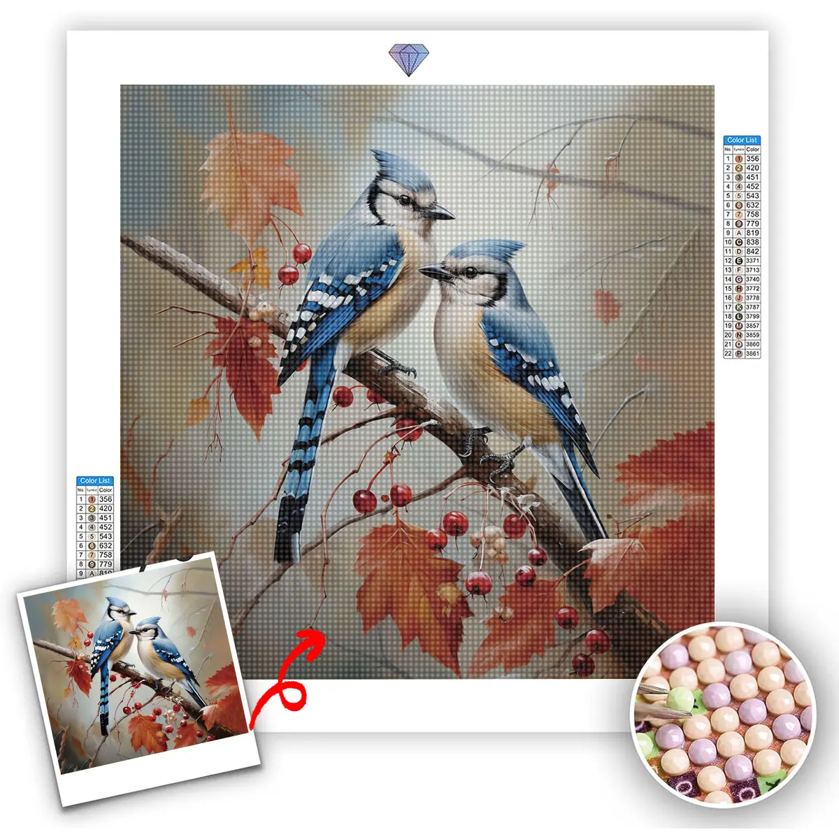 Custom 5D DIY Diamond Painting Kit - Personalized with Your Photos,Round Acrylic Art,Unique Custom Photo Gift for Home Decor