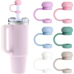 6Pcs Straw Topper Cap for Stanley Tumbler 40-20 oz, 0.4in 10mm Soft Silicone Straw Covers for Stanley Cup Accessories