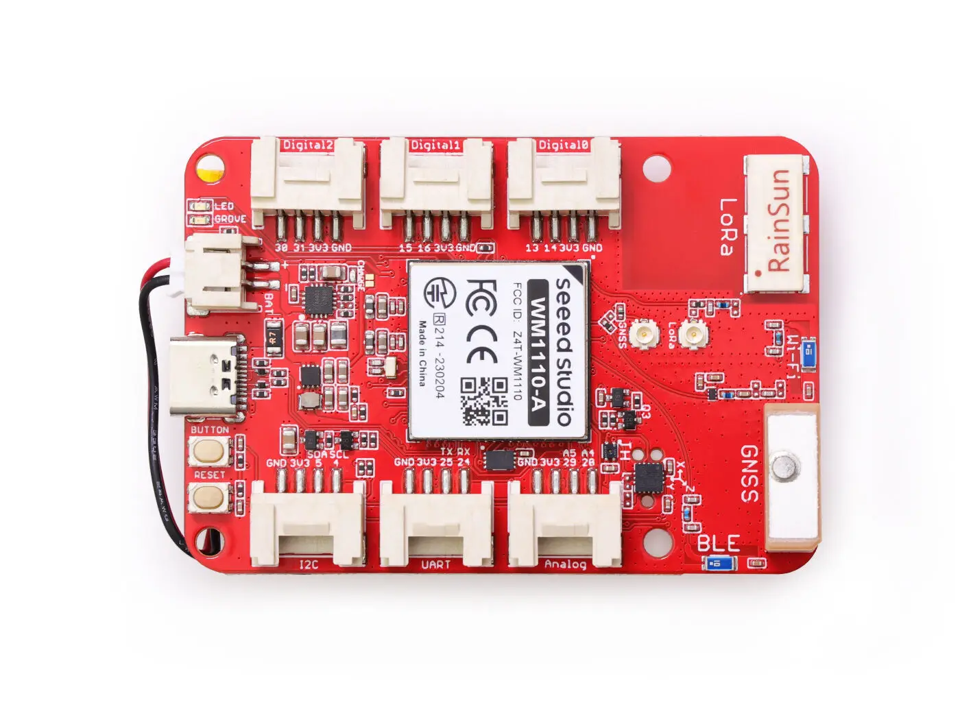 

Плата Wio Tracker 1110 Dev для Meshtastic Lora, на базе Nordic nRF52840 BLE и Semtech LR1110 LoRa, трехосный акселерометр