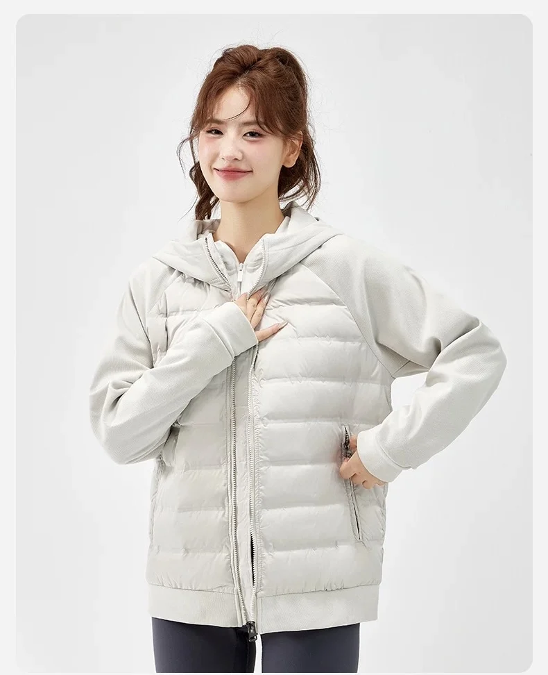 

Женская куртка-пуховик с тремя доказательствами, свободный повседневный стиль, новые весенне-осенние женские ультралегкие компактные пуховики с капюшоном