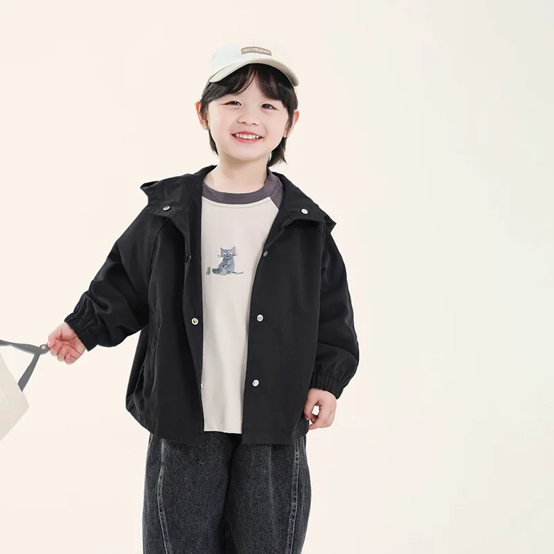 

2025 Autumn New Children's Clothing Boys' Jackets Hooded Jackets Middle Boys' Tops