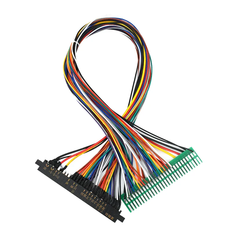 Abnp 28pin jamma cabo de extensão máquina jogo arcade jamma arnês conectores dedo ouro para peças jogo arcade moeda operador