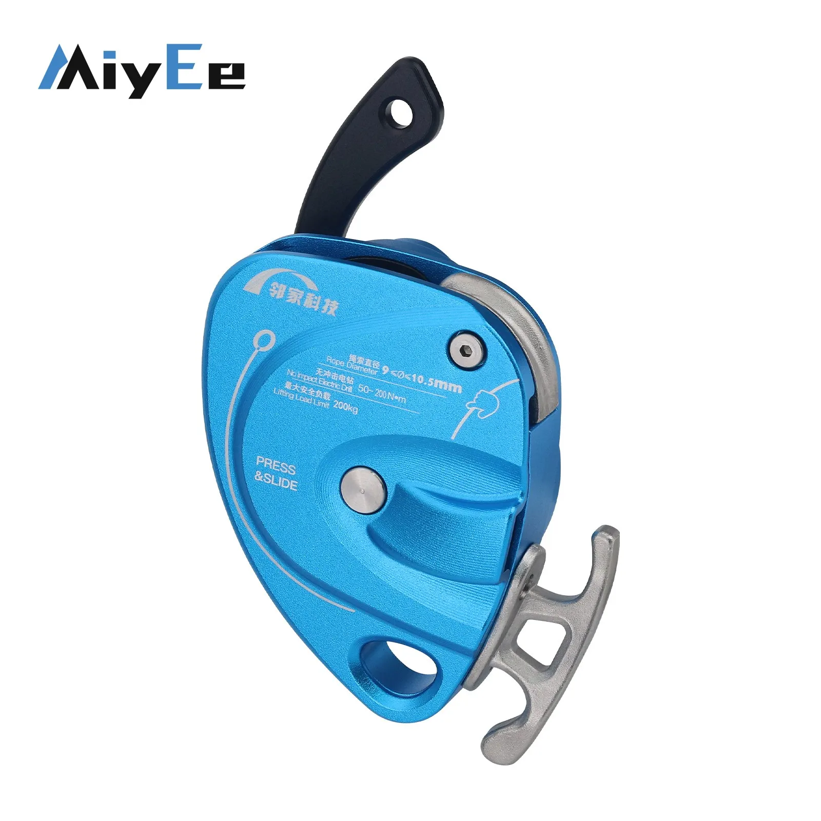 DS300 Electric Ascender 200KG Load Capacity Lift Retarder Height Operation/Climbing Accessory for 9-10.5mm Ropes