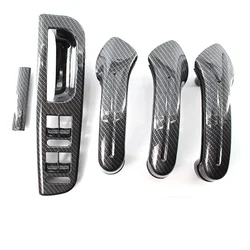 Carbon Fiber Color Interior Door Handle Armrest  For VW  Jetta Golf MK4 1998 1999 2000 - 2005