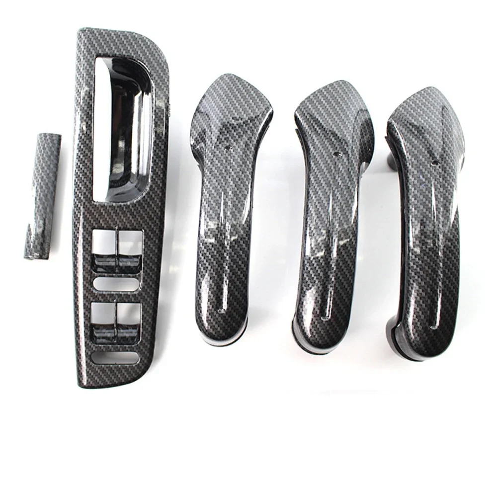 Podłokietnik klamki wewnętrznej z włókna węglowego do VW Jetta Golf MK4 1998 1999 2000 - 2005