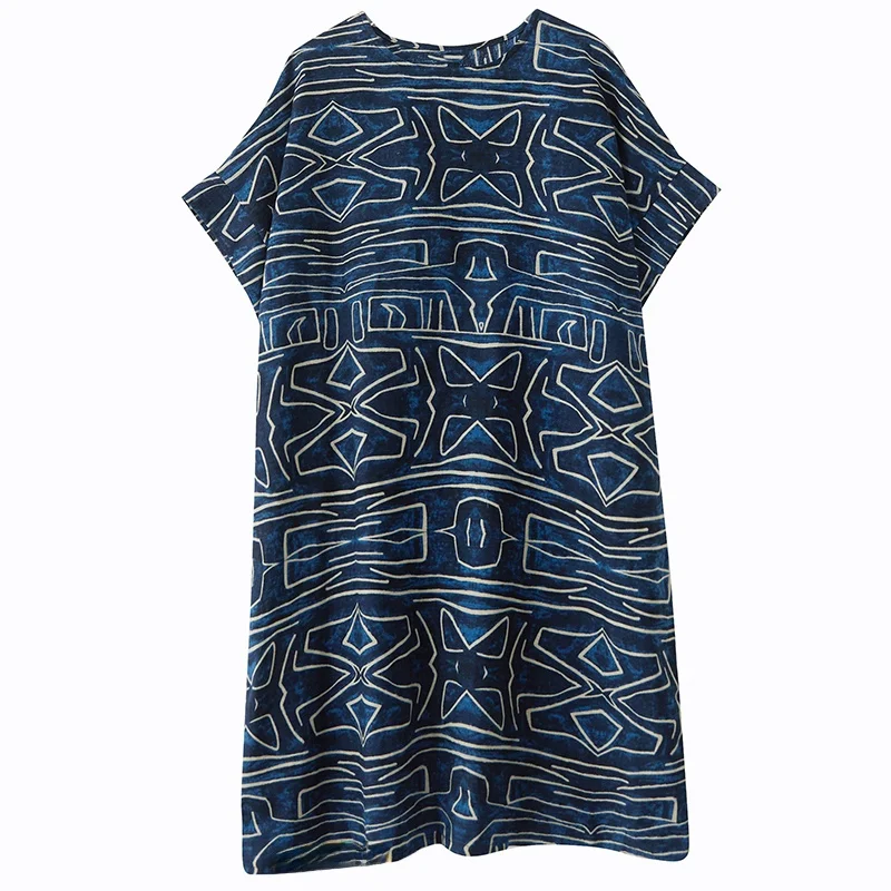 Été nouvelle grande taille rétro coton lin ample ort Sve rond Ne genou longueur Dr Ele femmes polyvalent a-ligne jupe