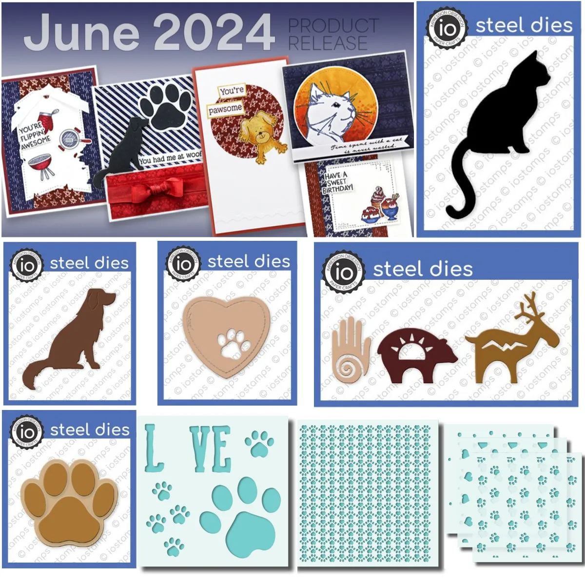 

Animals Paw Sitting Dog Cat Silhouette Metal Cutting Dies For DIY Decorating Scrapbook Paper Card Album Craft Template 2024 New