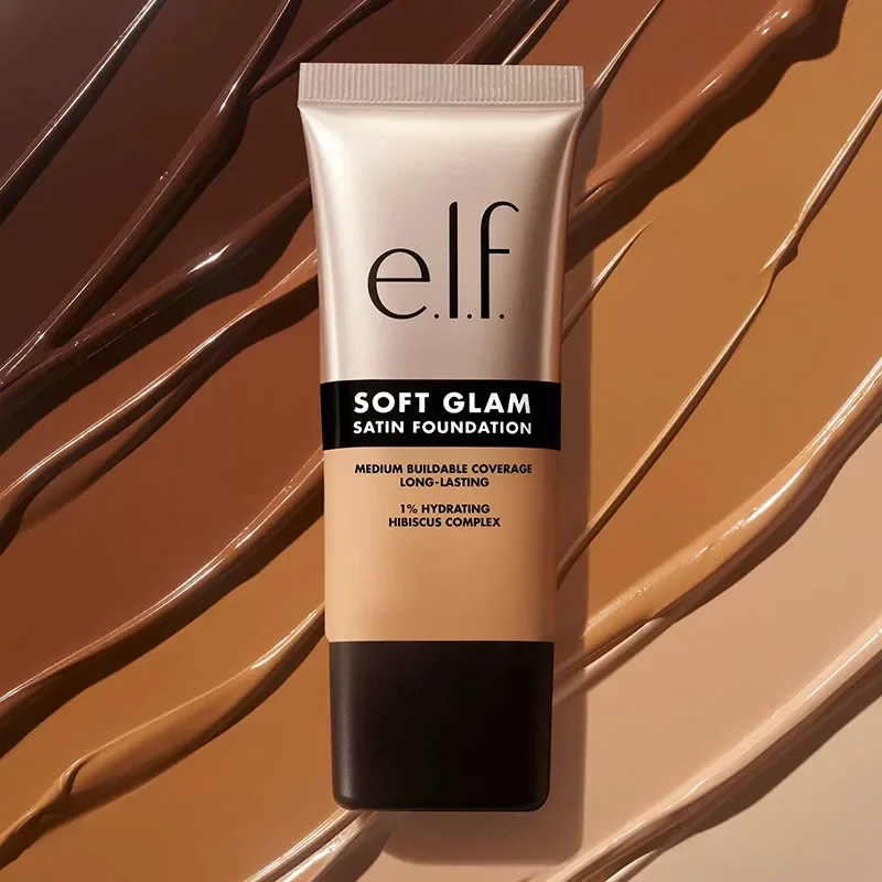 Elf Soft Glam Satin Foundation Liquid Foundation Lasting Moisturizing Concealer&Lip Cheek Dual Purpose Liquid Powder Blusher