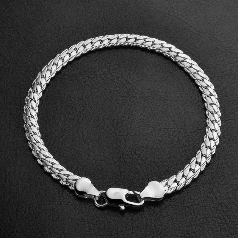 1pcs Bracelet For Men And Women Simple Fashion Style 5mm Lace Copper Side Chain With Lobster Clasp Hand Jewelry