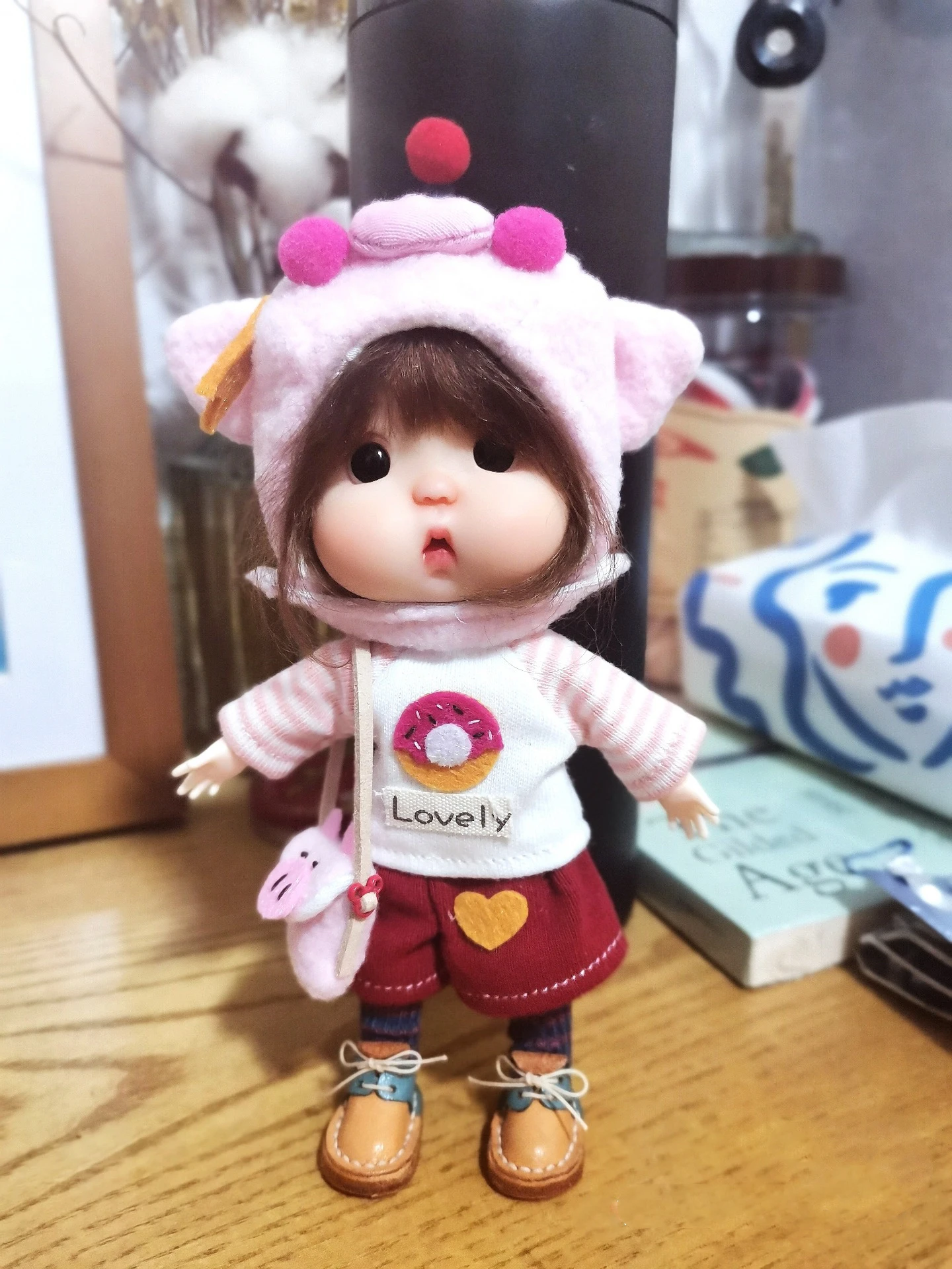 

Ob11 Bjd doll clothes Lovely pig pink