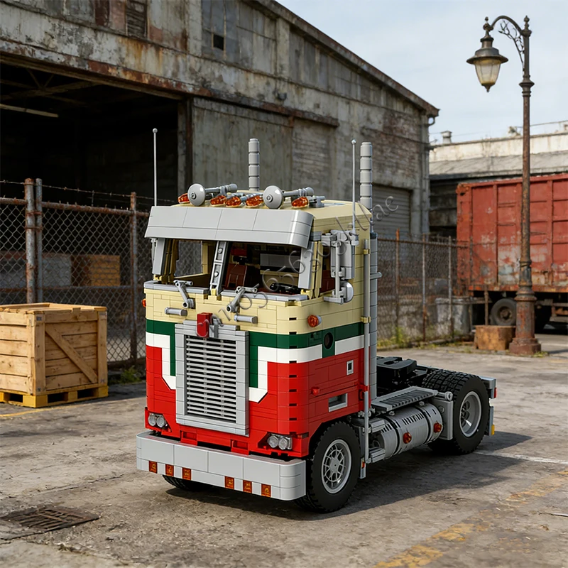 

1697 PCS MOC City Transportation Semi-Trailer Tractor Model Custom Puzzle Bricks DIY Creative Assembly Children Puzzle Xmas Gift