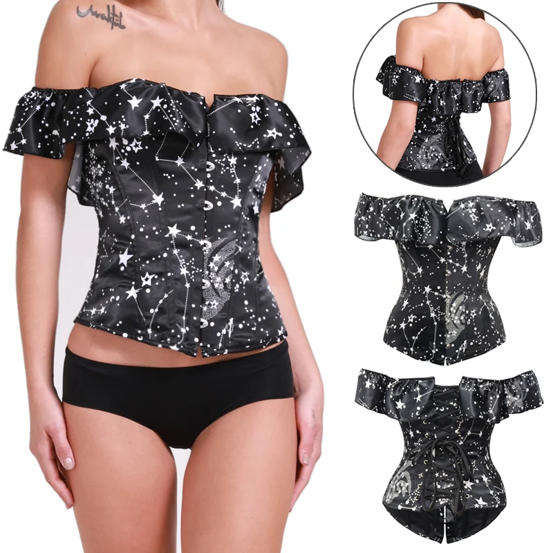 Corset Gothic Bustier Burlesque Top Women Retro Gorset Palace Sexy Corselet Waist Trainer Body Shaper Chic Tummy Slimming Sheath