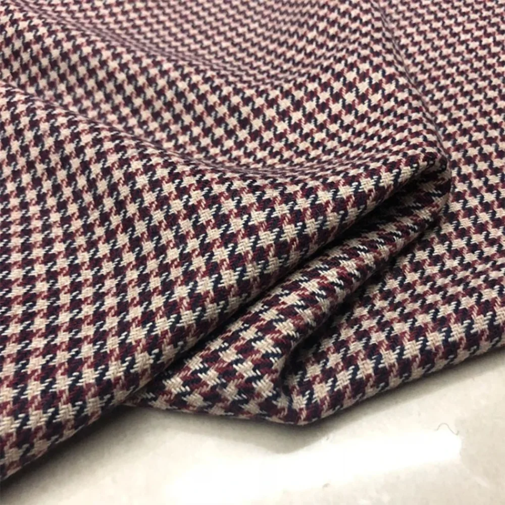 

Окрашенная в пряжу тонкая шерстяная ткань Тысяча птиц клетчатая куртка Брюки Платье Мода Diy Швейный дизайн Оптовая продажа Материал Ткань на метр