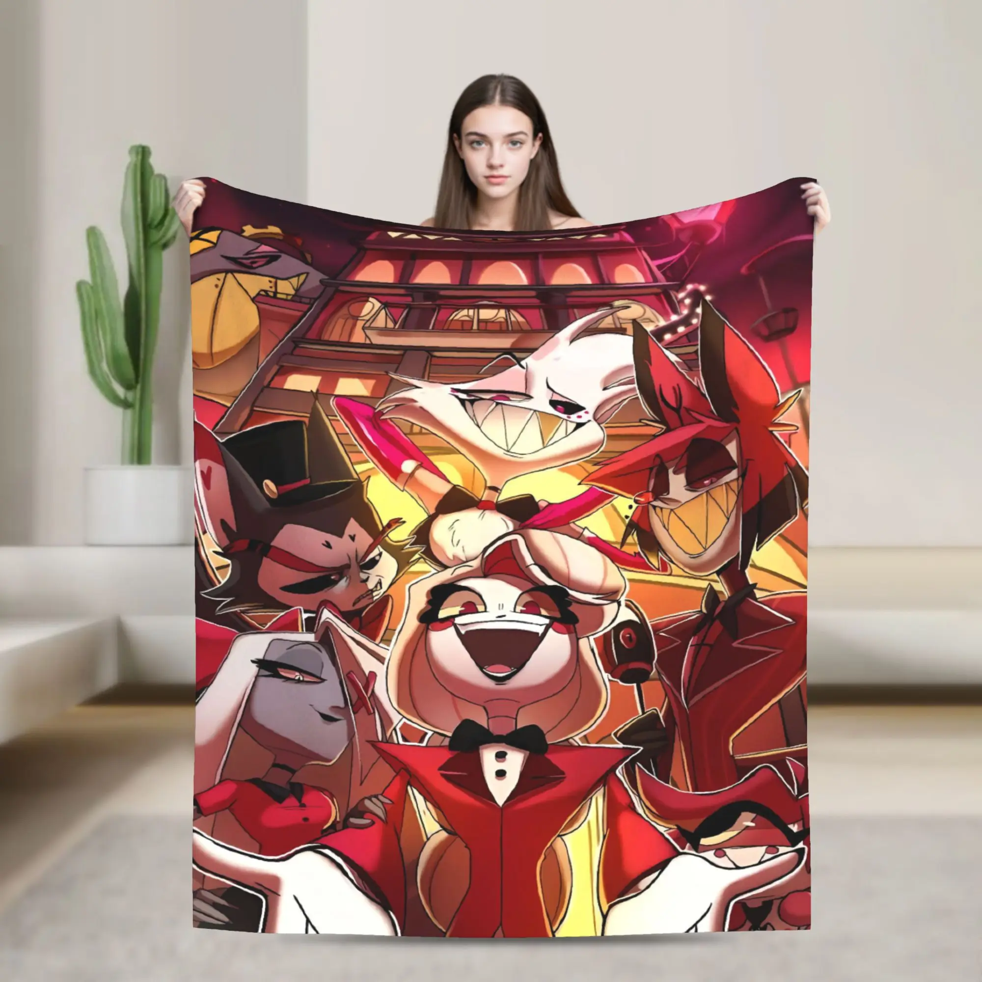 

Одеяло для отелей Hazbin, качественное теплое мягкое одеяло, зимнее детское покрывало с рисунком для гостиной