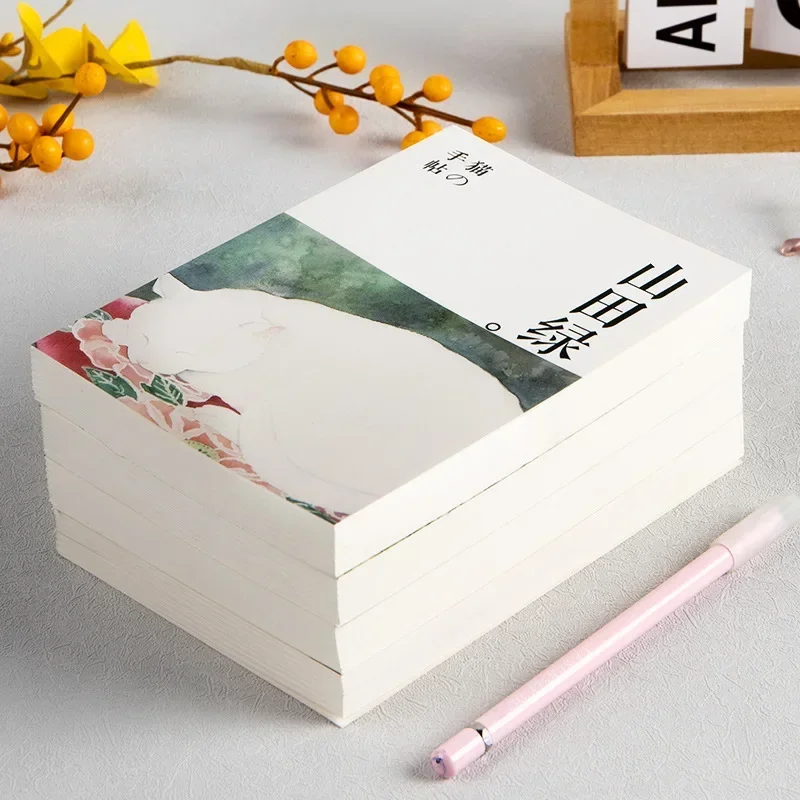 A5 Thick Retro Kraft Blank Sketchbook Diary Drawing Painting Cute Cat Notebook Paper Sketch Book Gifts Office School Supplies