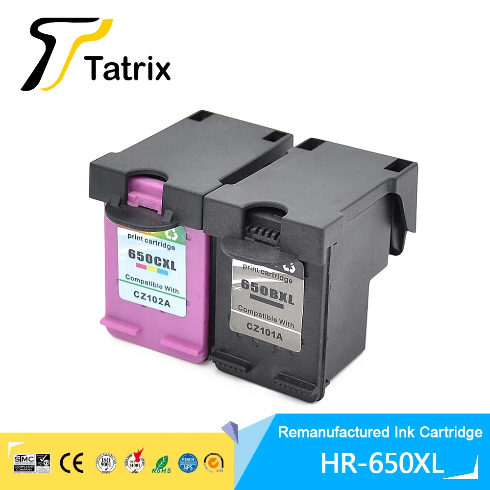 

Чернильный картридж Tatrix 650XL для струйного принтера hp Ink Advantage 650 Deskjet 1015 4645