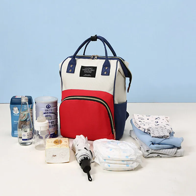 กระเป๋าผ้าอ้อมมัมมี่ ความจุขนาดใหญ่ มัลติฟังก์ชั่น ทันสมัยและทนทาน กระเป๋าแม่และลูก กระเป๋าเป้สะพายหลังมัมมี่