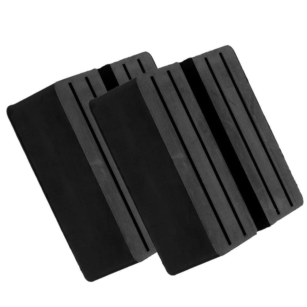 2 Pcs Jack Block Slotted Pads Floor Lift Automotive Rubber Car Cushion Adapter Disk