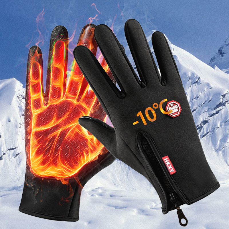 Winter Gloves For Men Women Touchscreen Warm Outdoor Cycling Driving Motorcycle Cold Gloves Windproof Non Slip Gloves 