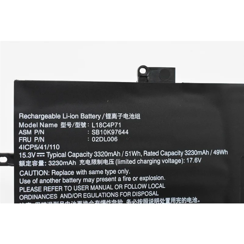 High- Quality L18C4P71  Battery for Lenovo X1 Carbon 7th/gen8 2019 2020 L18C4P71/M4P72 15.3v / 51Wh