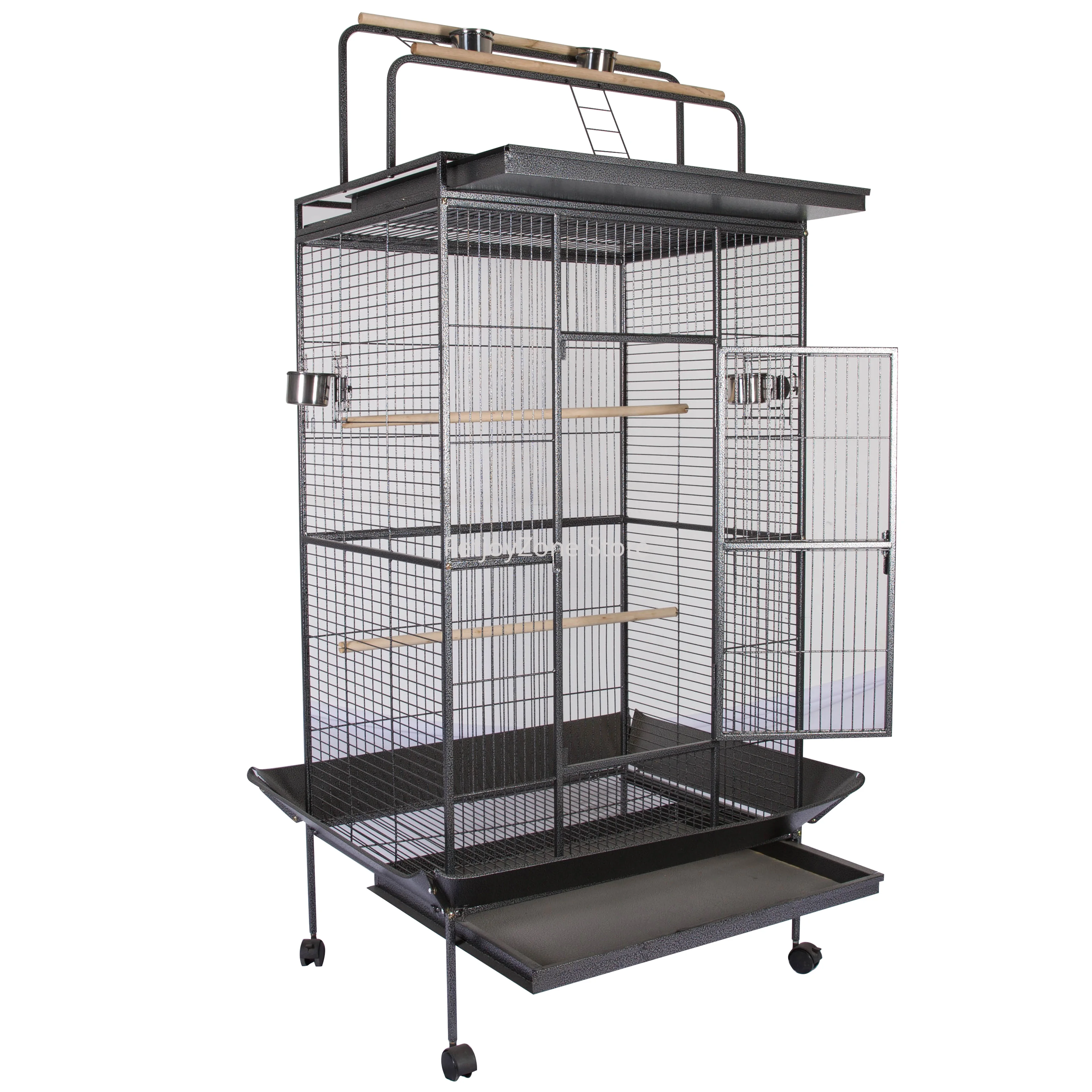 

Professional Large Eco-Friendly Steel Bird Breeding Cage Wrought Iron Parrot Playtop Cage For Big Birds Box Packed Carrier