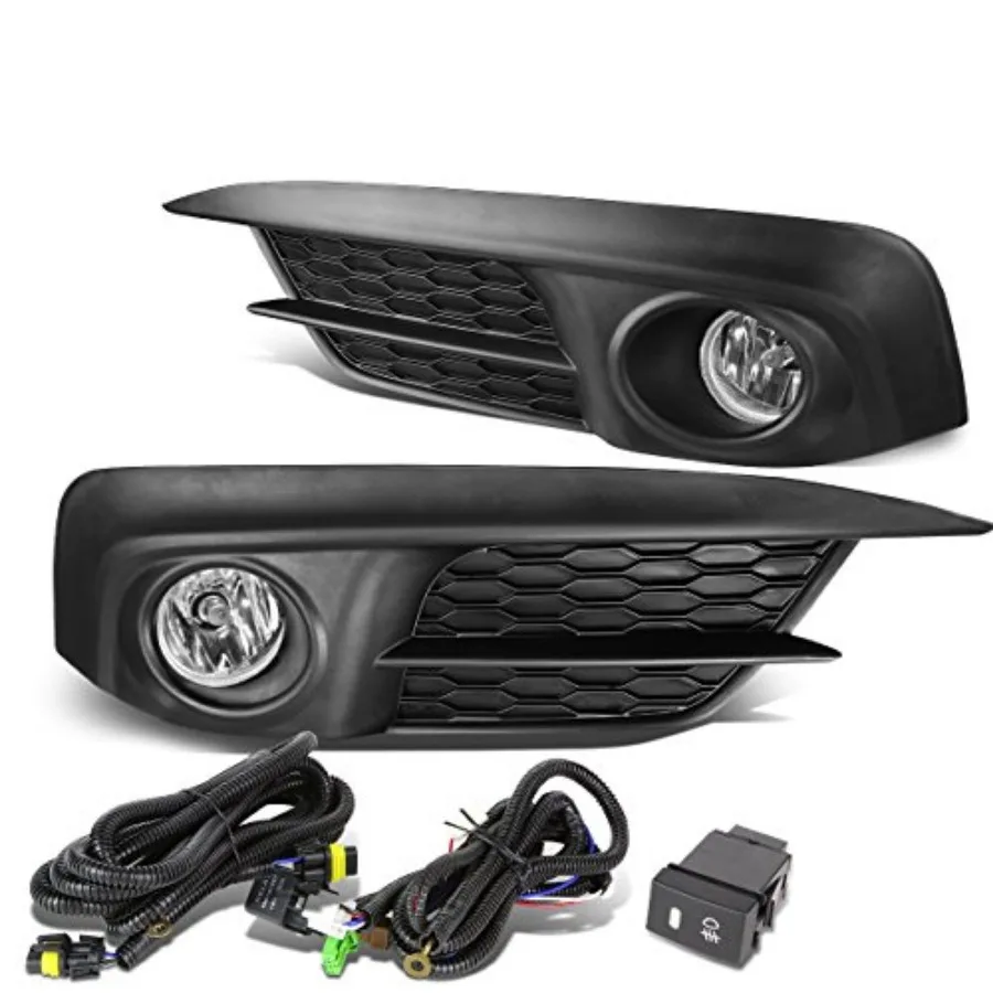 

FL-ZTL-175-CH Front Bumper Fog Light Driver and Passenger Side Enhance visibility [Compatible with 2016 Honda Civic 2/4 Door