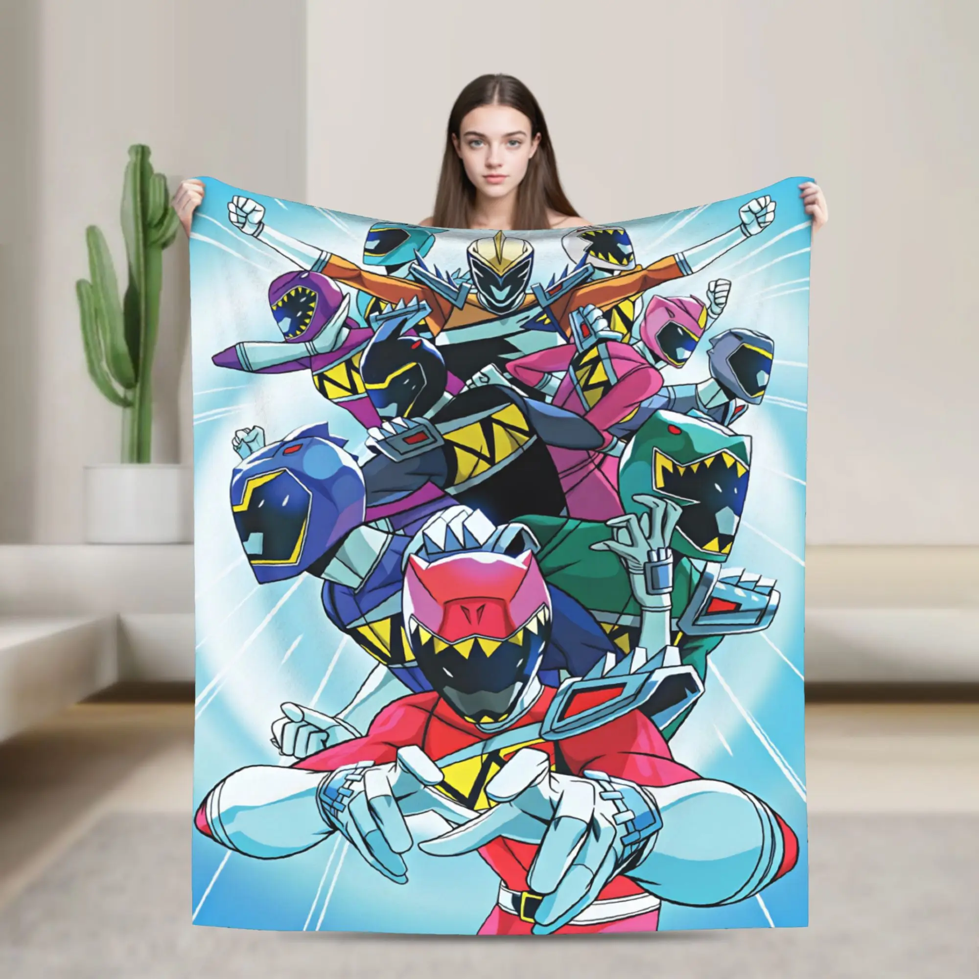 Super Soft Blanket Picnic Super Sentai Throw Blanket  Flannel Bedspread For Outdoor Novelty Sofa Bed Cover