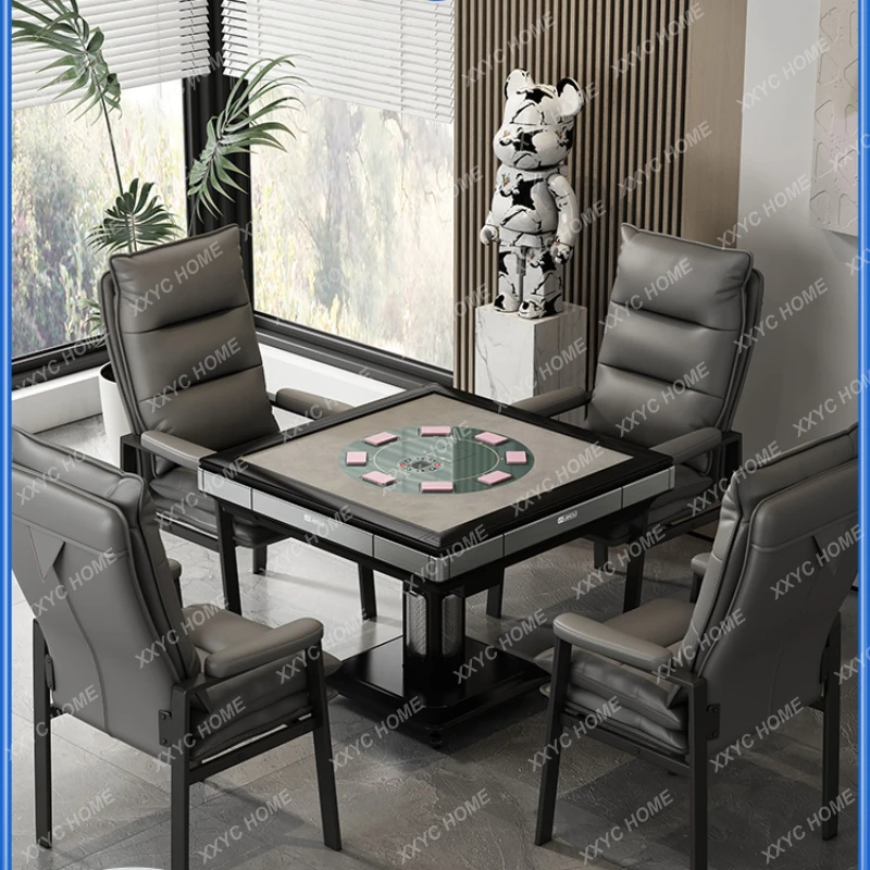 Automatic Folding Heating Poker Machine Dealing Device Dining Table Dual-Use dining table space saving furniture mahjong table