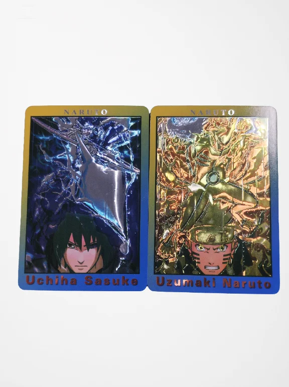 Naruto Team 7 Anime Trading Card Naruto Sasuke Sakura Hinata Tenten Ino Shiny Foil Prismatic Character Collectible Card Set