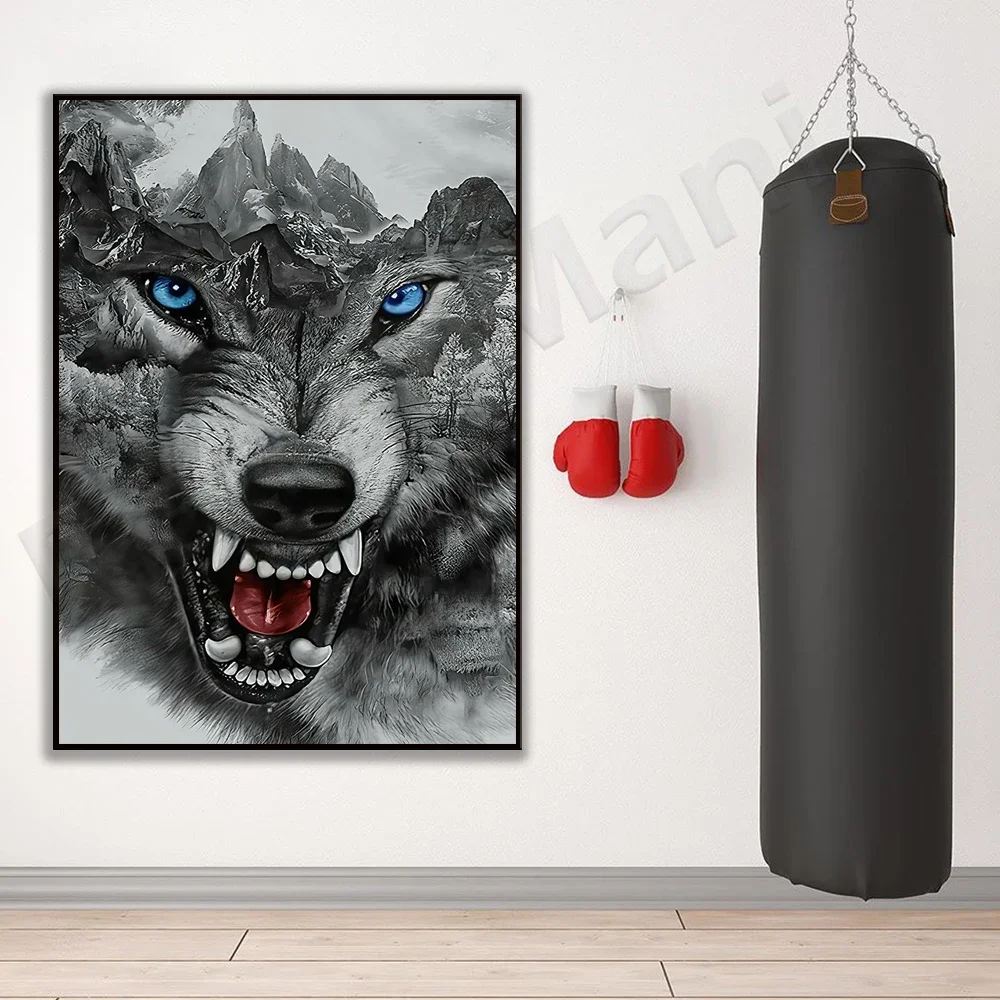 Wolf art frameless poster, home decoration art canvas canvas wall gift